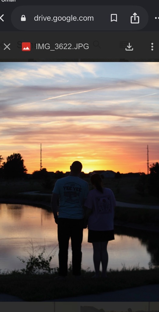 Hannah and Jim Henry at sunset